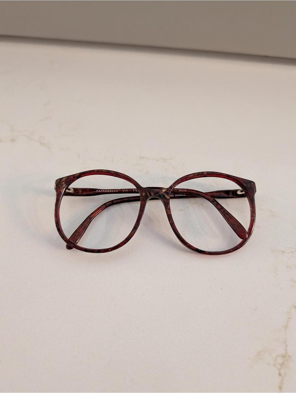 Vtg Y2K Pappagallo VIII Faux Tortoise Eyeglass Frames F13 54 18 France